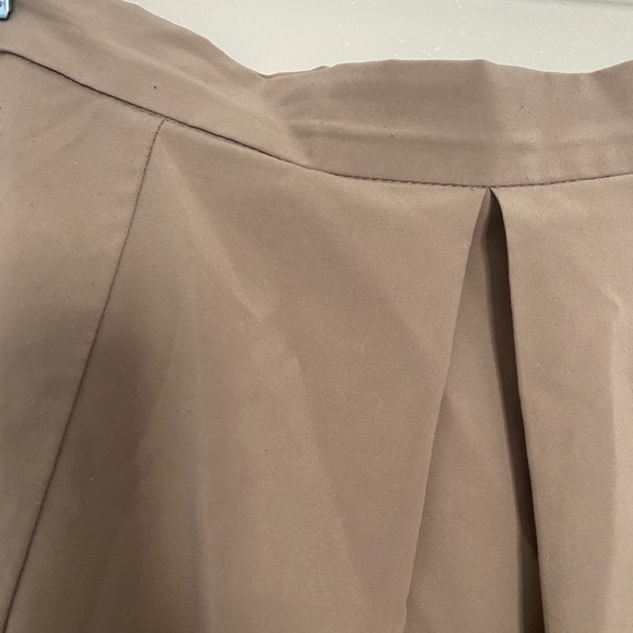 Taupe A Line MIDI Skirt with Pleats - Picture 5 of 5
